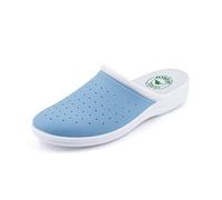 JOMIX Zuecos Sanitarios Mujer Chanclas Sanitarias Cómodas Ortopédicas Ligeras Transpirables, A Azul Claro, 36 EU