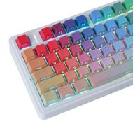 JOMKIZ Rhapsody - Juego de teclas PBT, perfil de cereza, impresión lateral brillante a través de teclas, impresión por sublimación de tinte para interruptores magnéticos Cherry MX 60 65 75 100%