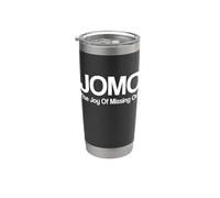 JOMO La alegría de perderse la divertida broma introvertida de Fomo Fear Vaso térmico de acero inoxidable de doble pared
