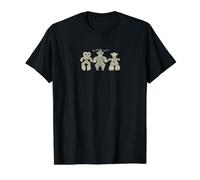 JOMON el espíritu Antiguo Divertida 'DOGU', arqueología Camiseta gráfica económica, Hombre, Negro, S