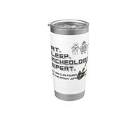 JOMON el espíritu antiguo Divertida 'DOGU', arqueología Vaso térmico de acero inoxidable de doble pared