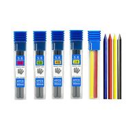 JOMPENS 5 cajas de 5,6 mm para lápiz de embrague 2B 4B 6B 8B repuestos de colores para lápices mecánicos, artistas, dibujos, suministros de pintura