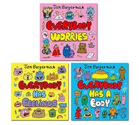 Jon Burgerman Everybody Series Collection 3 Books Set ( Everybody has a Body, Everybody has Feelings, Everybody Worries)