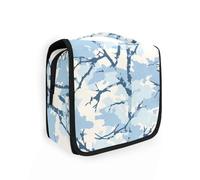 Jon Klassen - Bolsa de viaje con gancho para colgar, diseño de camuflaje, con compartimentos y asa, color azul cielo
