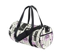 Jon Klassen Style Robots Design - Bolsa de viaje de gran tamaño, multifuncional, color morado