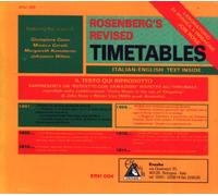 Jon Rose - Rosenberg'S Revised Timetables