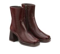 JONAK Botines de piel brillante Brigand. Color Chocolate