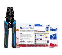 Jonard Tools TCK-178X Solderless Ring/Lug Terminal Kit with Butt Splices, Ring, Fork, and Spade Terminals, and Terminal Crimper