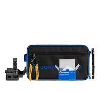 Jonard Tools TK-184 Kit de limpieza y preparación de conectores de fibra óptica con VFL, cortadora de fibra, pelacables de fibra y toallitas de fibra