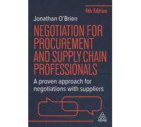 Jonathan O'Brie Negotiation for Procurement and Supply Chain Profe (Tapa blanda)