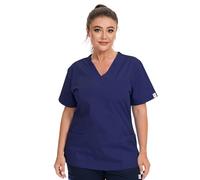 JONATHAN UNIFORM Uniformes Sanitarios Mujer Casaca Sanitaria 3 Bolsillos Camisa Médica Manga Corta, Cuello V Pijamas Medicos Enfermera