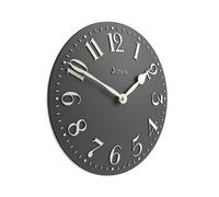 JONES CLOCKS® Betty Reloj de Pared | Reloj Convexo clásico | 30cm | Gris ventisca | Elegancia Elegante Cocina, el salón, la Oficina o el Dormitorio