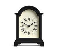JONES CLOCKS® Bistro Reloj de repisa | Reloj de Carro con Tapa de Arco | Negro | Estilo clásico para repisa, Escritorio, Mesa, estantería o mesita de Noche