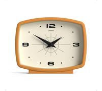 JONES CLOCKS® Film Reloj de Escritorio | Diseño Rectangular Retro | Amarillo Mostaza | Diseño Retro, Que combina el Estilo de Mediados de Siglo con un Acabado Moderno
