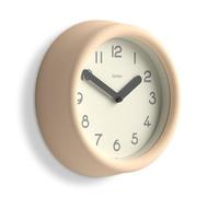 JONES CLOCKS® Fuze Reloj de Pared | Reloj pequeño y Redondo | Beige | Diseño Moderno lúdico con Presencia escultórica Suave | Ideal para cocinas, Salones y dormitorios Infantiles