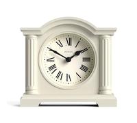 JONES CLOCKS® Kensington Reloj de repisa | Reloj clásico con Parte Superior en Arco | Crema Claro | Elegante y contemporáneo | Ideal para Escritorio, repisa de Chimenea, estantería o mesita de Noche