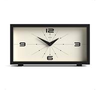 JONES CLOCKS® Odeon Reloj de Escritorio | Diseño Rectangular Moderno | Negro | Elegante Aspecto Retro para estantería, Mesa, repisa o mesita de Noche