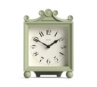 JONES CLOCKS® Parlour Reloj de repisa | Reloj de carruaje clásico pequeño | Verde Salvia | Elegante Estuche Decorativo Cuadrado, repisa de la Chimenea, la estantería