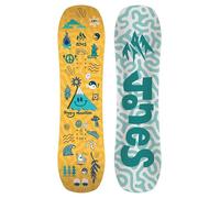 JONES - Tabla de snowboard para niños, para principiantes, perfil basculante plano, ideal para giros fáciles y confianza en el aprendizaje, talla 90, color amarillo