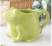 Jones Taza Cerámica Forma Rana Luna Verde - Alt 11.5cm - Nuevo En Caja