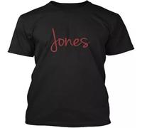 Jones tee T Shirt Fit Casual Graphic Short Sleeve Tops Black S