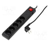 JONEX PS-5P/5M/BLACK Regleta de alimentación