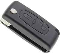 JONGO - Carcasa de Llave sin Hoja Compatible con Peugeot 207, 308, 3008, 5008 | CE0523 | Modelo Delphi | Funda de Llave Plip Coche Mando a Distancia 2 Botones