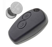 JONGO - Carcasa de Llave sin Hoja Compatible con Renault Clio 3, Twingo 2, Master 3, Kangoo 2 y Modus | con 1x Pila CR2016 | Funda de Llave Plip Coche Utilitario Mando a Distancia con 2 Botones