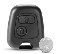 Jongo® Carcasa Llave 2 Botones + Pila Compatible con Peugeot 206, 206+, 106 | Pila CR2016 y tornillo incluidos. Llave no plegable de 2 botones. Sin hoja ni electrónica: se reutilizan las de su llave.