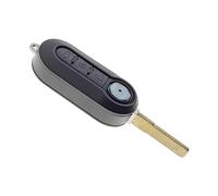 JONGO - Carcasa para Llave Negra con Hoja Compatible con Fiat 500, 500L, Bravo, Doblo, Panda, Punto, Stilo, Lancia & Iveco Daily | Funda Plip para Llave de Coche con Mando a Distancia de 3 Botones