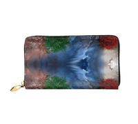 JONGYA Four Seasons Tree Printed Cartera de mano larga de cuero con impresión completa, mostrando moda y creatividad