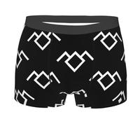 JONGYA Twin Peaks Owl Printed Flat Angle Micro Elastic Cómodo Y Transpirable Hombres Flat Angle Ropa Interior, Negro, L