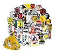 Jongyumo Hard Hat Stickers Divertidas 150 Unidades - Pegatinas de electricista para cascos de protección | Pegatinas Humorvole impermeables con motivos de dibujos animados para botella de agua coche