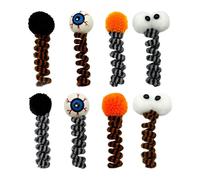 Jongyumo Juguetes Góticos para Gatos | Juguetes Interactivos para Perseguir | Juego Interactivo 8 Piezas Bola Juguetona con Resorte para Tiempo De Juego Compañía Entretenimiento Interior