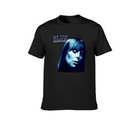 Joni Mitchell Blue Canadian Singer Songwriter Unisex T-Shirt Printed tee Black Mens Top Shirt M
