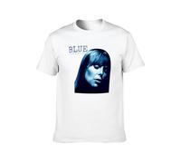 Joni Mitchell Blue Canadian Singer Songwriter Unisex T-Shirt Printed tee White Mens Top Shirt XXL