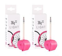 Jonikuper 2 tubos interiores de bicicleta de carretera, 700 x 18-32 C, ultraligeros para material con válvula de 45/65/85 mm para ciclismo y desplazamientos (PV65 mm)