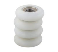 Jonikuper 4 poleas de rodamiento de rueda de 34 mm, eje 608 para máquina de remo, compatible con equipos de fitness, goma y metal, resistente al desgaste, apertura de 8 mm