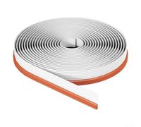 Jonikuper 4M Tiras de sellado para invierno, TPE resistente al viento y a prueba de sonido, burlete con diseño extraíble para deslizamiento, gris (blanco + naranja)