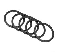 Jonikuper 5 arandelas espaciadoras de aleación de aluminio para eje de volante de inercia para componentes de ciclismo, 1-3 mm de grosor, rojo y negro (2 mm negro)