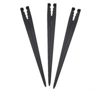 Jonikuper 50 o 100 estacas de soporte de riego para manguera de 4 pulgadas, clips de línea de goteo de 4/7 o 3/5 mm, estacas de riego de plantas de PVC negro de 5.6 pulgadas para (50 unidades)