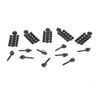 Jonikuper 50 topes de gancho y 20 clavijas de tornillo de cebo para pesca de carpa, cuentas de tope de aparejo para aparejos Chod y Ronnie (A)