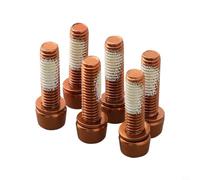 Jonikuper 6 pernos de aleación M5 x 18 mm para manillar, tornillos de palanca de cambios en colores rojo, naranja, amarillo, verde, azul (naranja)