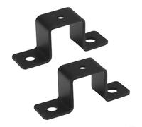 Jonikuper Abrazadera de tubo cuadrada, soporte de montaje de metal, sistema de soporte en forma de U, para rieles de escalera instalación de valla de jardín (2 piezas de 1 pulgada)