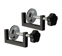 Jonikuper Abrazadera en C reversible para carpintería de 10-57 mm para madera y plástico, paquete de 2 abrazaderas en G de metal con base extendida para fijación, corte de banco de trabajo de mesa