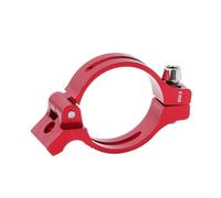 Jonikuper Adaptador de abrazadera soldada para desviador delantero para bicicletas, aleación de aluminio de 31,8 mm/34,9 mm, color negro o rojo (rojo 34,9 mm)