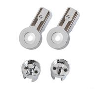 Jonikuper Bisagras de mampara de ducha para vidrio de 6 mm, soportes de bisagra de baño ABS con soporte resistente, juego izquierdo y derecho para mampara de baño