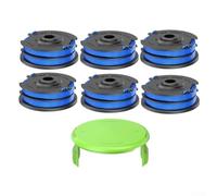 Jonikuper Bobina de repuesto para recortadora de hilo de 1,65 mm para modelos Greenworks 21212 21272, carrete de hierba con tapa 3410468, línea de nailon de 27 pies, paquete de 6