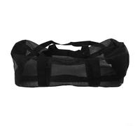 Jonikuper Bolsa de almacenamiento de malla de nailon, para buceo, natación, deportes de playa, organizador de equipo de transporte ligero con diseño de drenaje de agua (negro)