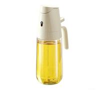 Jonikuper Botella de aceite de vidrio de 3000 ml y 500 ml, dispensador de cocina con atomización gran angular de 65°, boquilla antigoteo, tapa de vertido por gravedad para ensaladas, parrilla